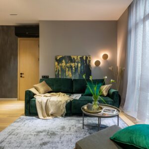 Emerald Velvet Luxe Sofa