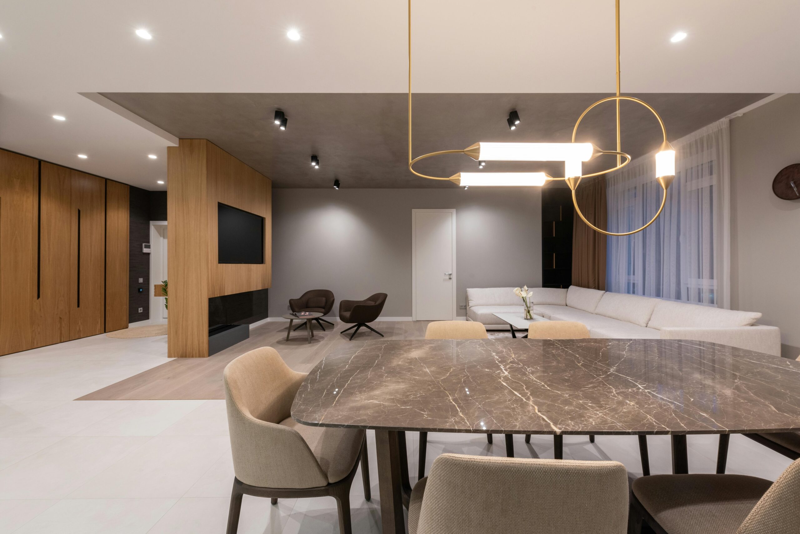 Contemporary Marble Dining Table - Image 2