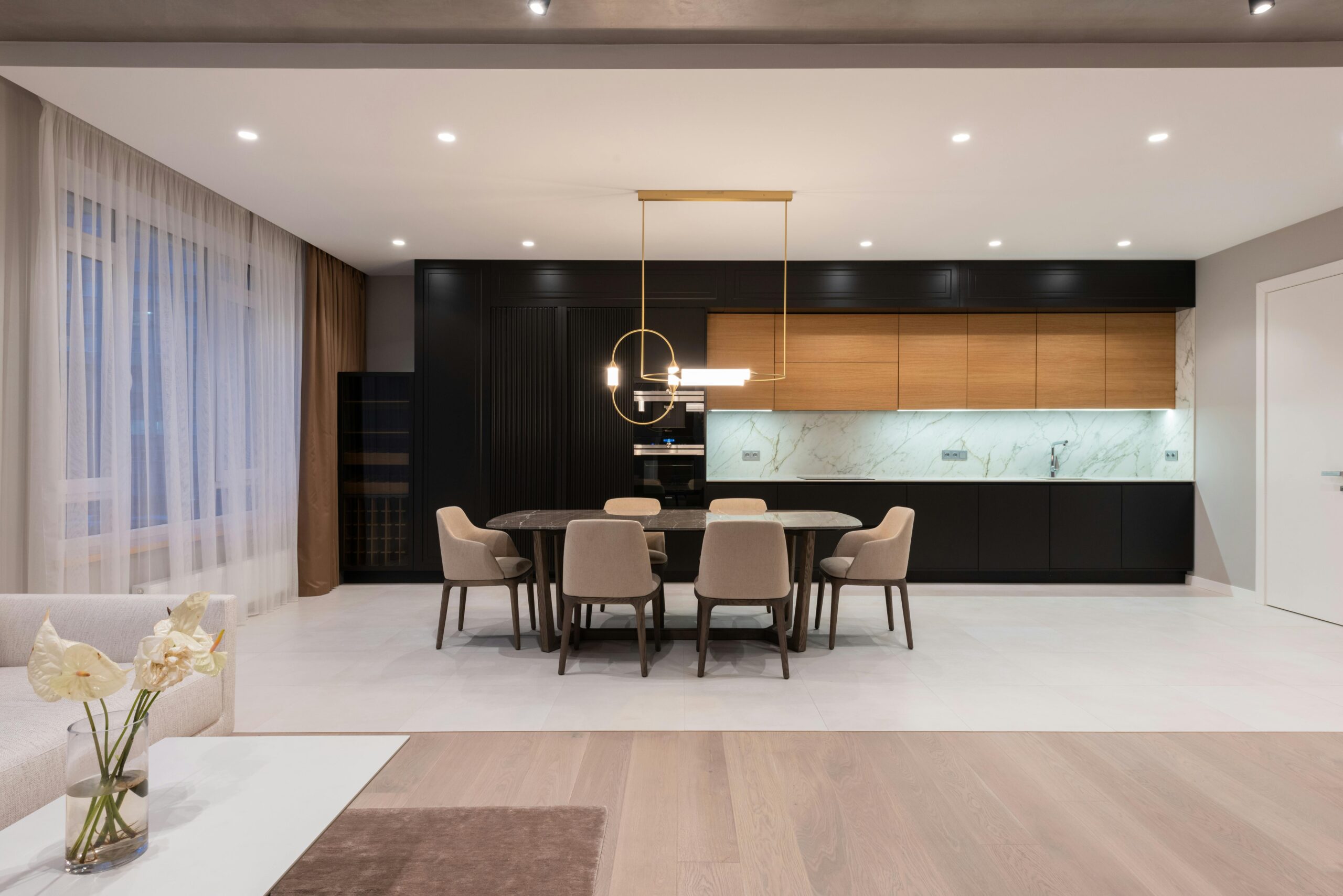 Contemporary Marble Dining Table - Image 3