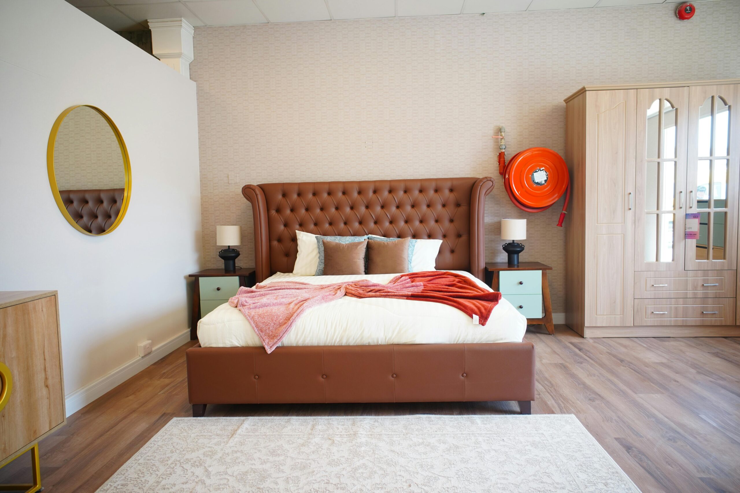 Regal Leather Wingback Bed - Image 2
