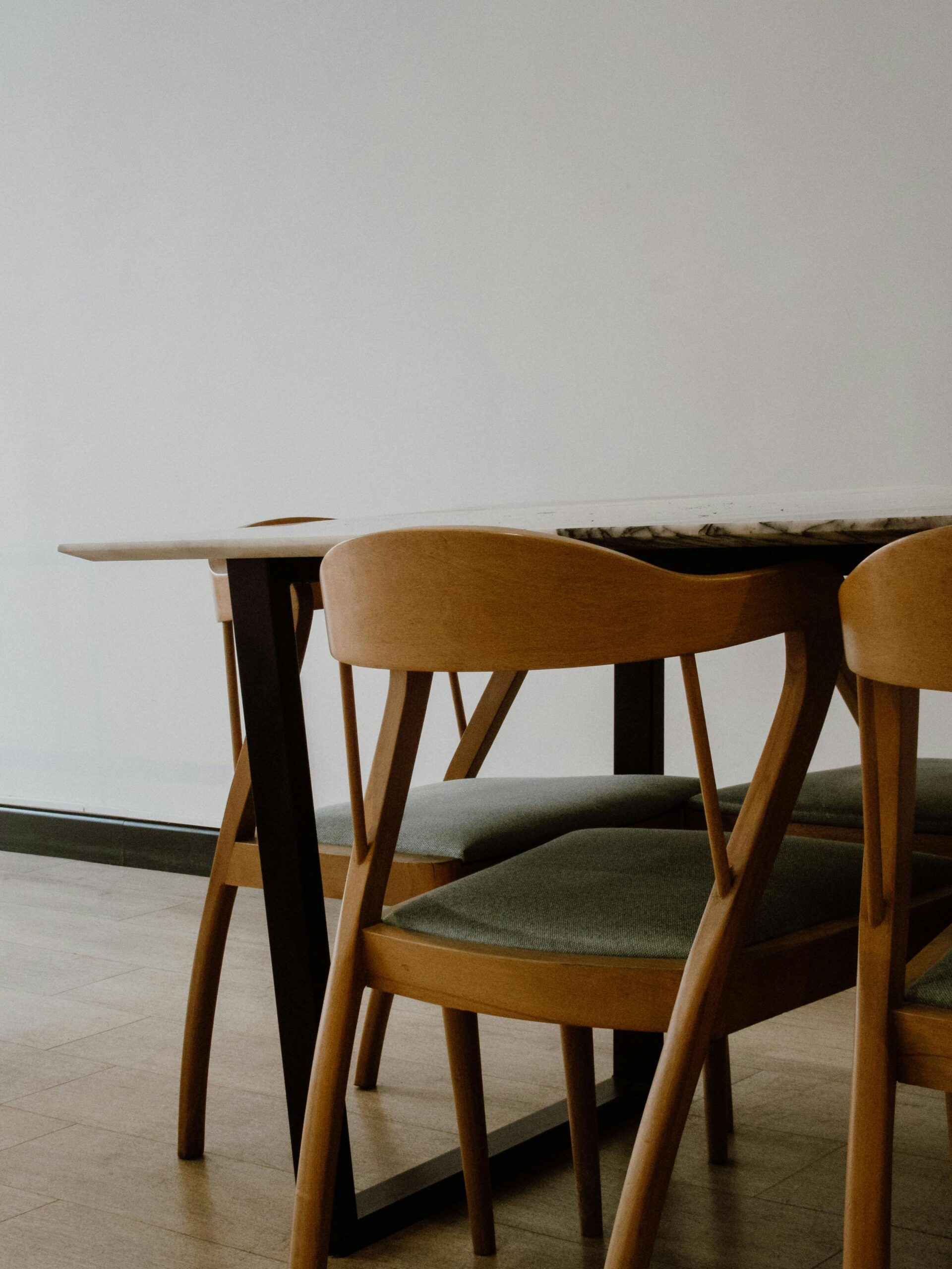 Curved Wood Designer Chair - Image 2