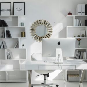 Minimalist White Office Workspace Set